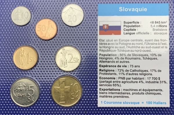 Slovaquie Série de pièces UNC