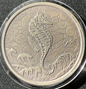 1 Oz Argent 2020 Samoa 2$ Tala Seahorse