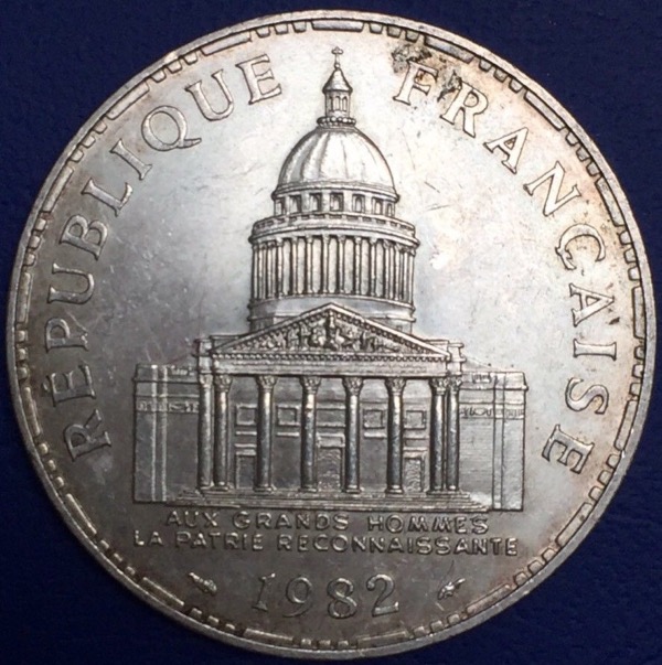 Piece 100 francs Panthéon 1982