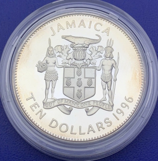 Monnaie Argent, 10 Dollars Jamaïque, Olympiades Atlanta 1996
