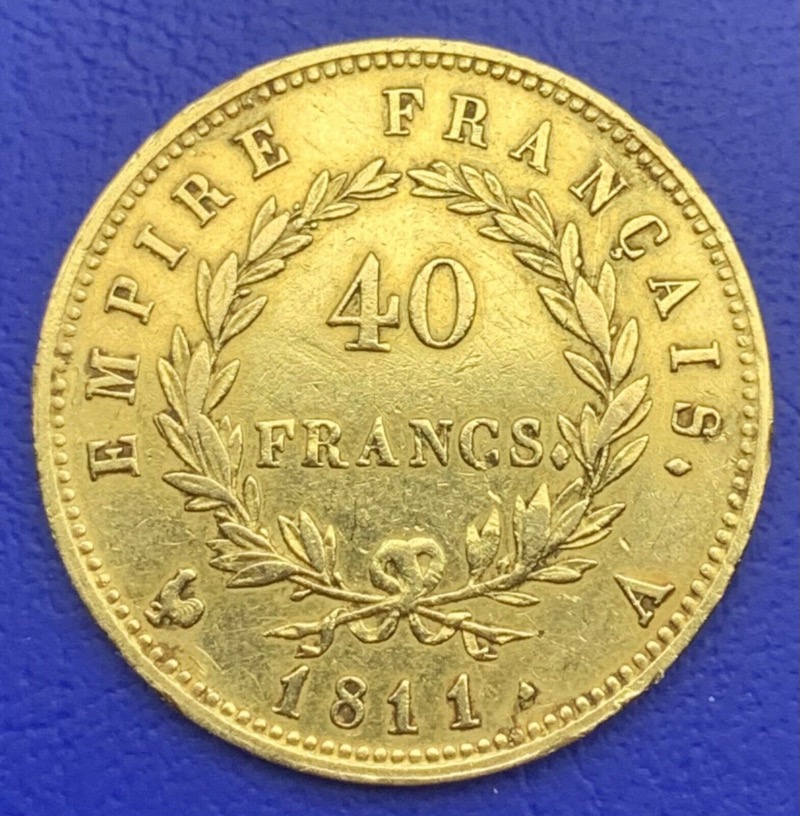 40 Francs Or Napoleon Empereur 1811 A