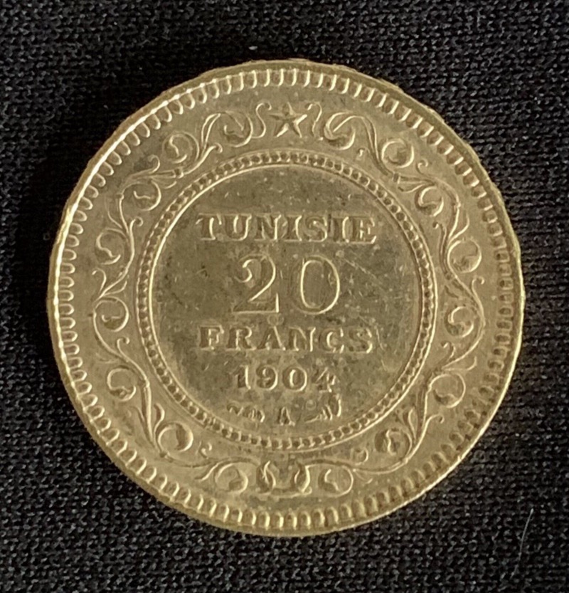 20 Francs Or 1904 Tunisie