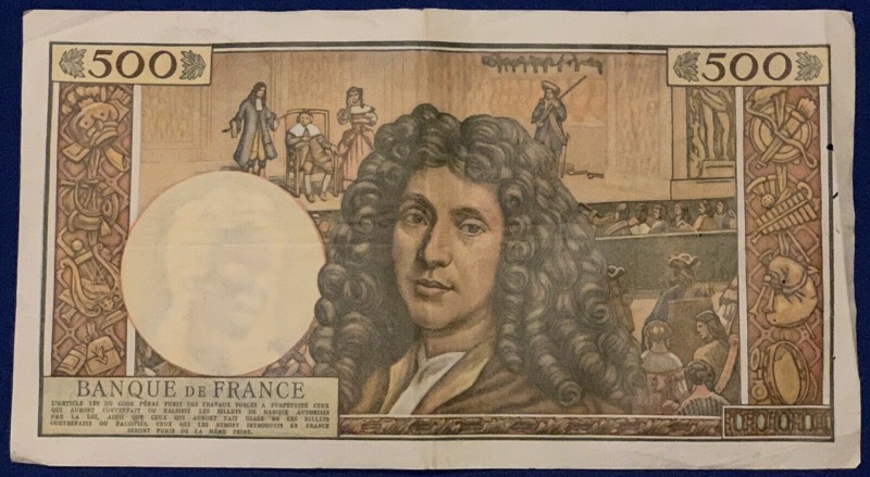 500 Francs Molière 8-1-1965 H.20