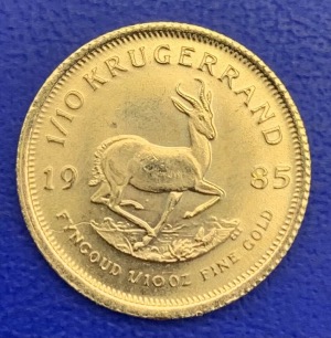 Afrique Du Sud 1985 Krugerrand Or 1/10oz