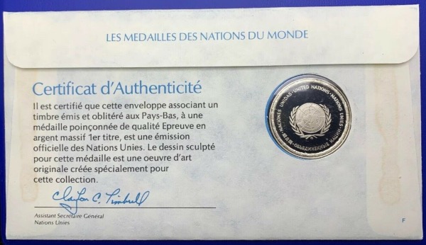 Médaille Argent massif des nations du Monde - PAYS-BAS