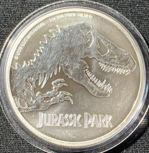 1 Oz argent 2020 NIEU JURASSIC PARK