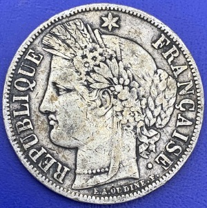 5 francs Cérès 1851A argent