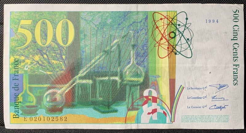 500 Francs Pierre et Marie Curie 1994