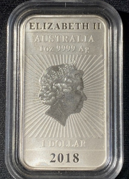 Lingot Argent 1 oz 9999 Dragon Australie 2018 sous capsule