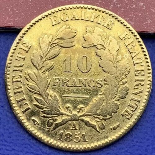 Monnaie Or 10 Francs Or Cérès 1851 A