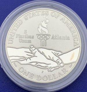 Monnaie Argent, 1 Dollar, Olympiades Atlanta 1996, Gymnastique