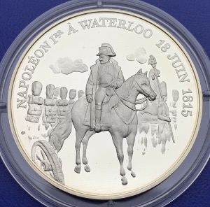 Médaille Argent Bicentenaire de la Révolution - Napoléon Ier à Waterloo