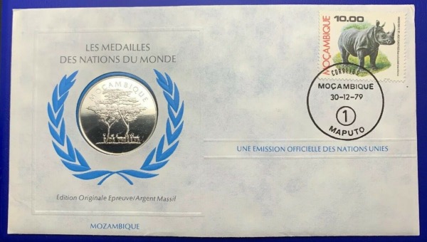 Médaille Argent massif des nations du Monde - MOZAMBIQUE