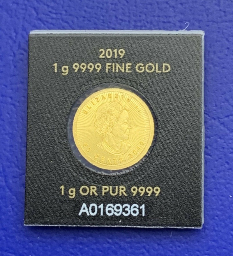 Canada 1 Gramme Or 999,9 Maplegram 50 Cts 2019