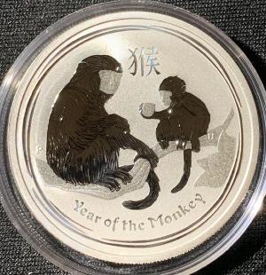 1/2 Oz Argent Australie 2016 Lunar Year of the Monkey