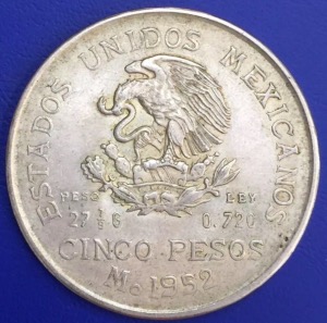 Mexique 5 Pesos 1952