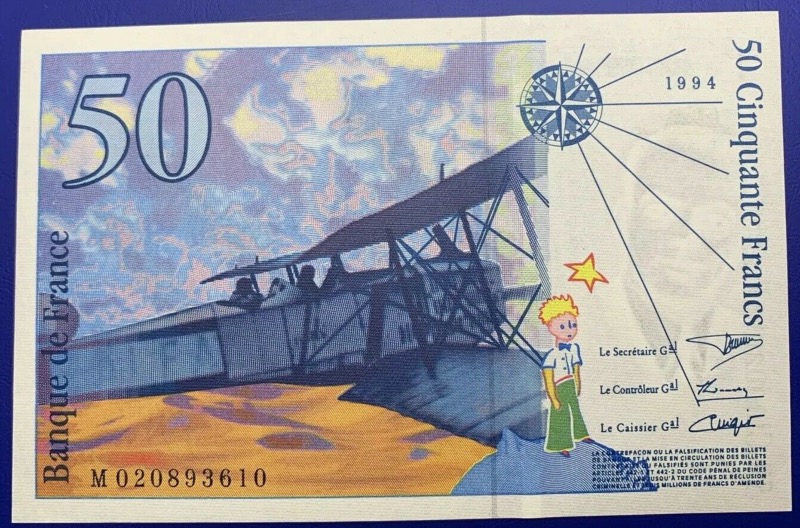 Billets France, 50 Francs Saint Exupéry , 1994, NEUF, Suite de 3 Billets