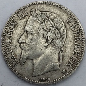 5 francs Napoléon III 1867 BB