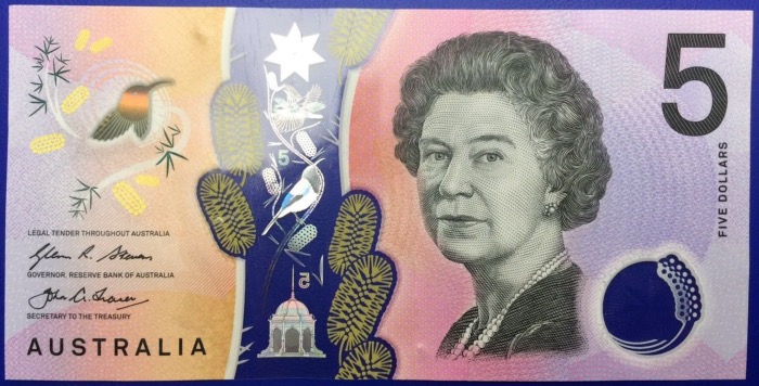 Billet, Australie, 5 Dollars Polymère