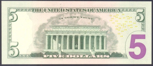 5 dollars 2013 Etats-Unis billet neuf collection L SAN FRANCISCO
