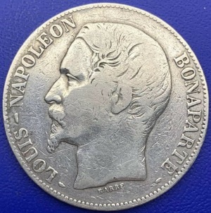 5 francs Louis Napoléon Bonaparte 1852 A