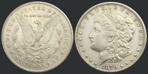 Etats-Unis, One Dollar Morgan, 1879, San Francisco argent