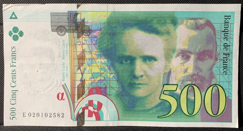 500 Francs Pierre et Marie Curie 1994