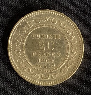 20 Francs Or 1904 Tunisie
