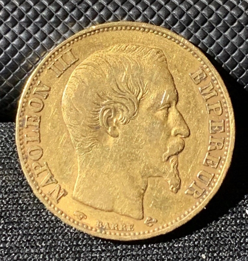 20 francs or Napoléon 3 1856A