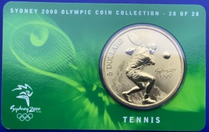 Australie, 5 Dollars Elisabeth 2, Sydney 2000, Tennis