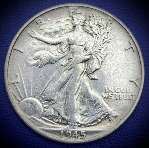 Half Dollar 1945 Walking Liberty, Argent, Etats-Unis