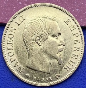 10 Francs or Napoléon III Tête nue 1860 BB