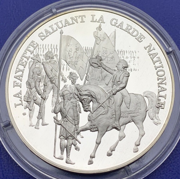 Médaille Argent Bicentenaire de la Révolution - Le garde nationale