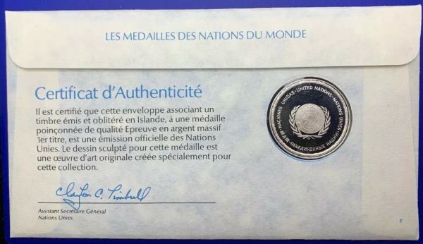 Médaille Argent massif des nations du Monde - ISLANDE