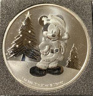 1 Oz Argent Niue 2019 Disney Mickey Mouse Noel