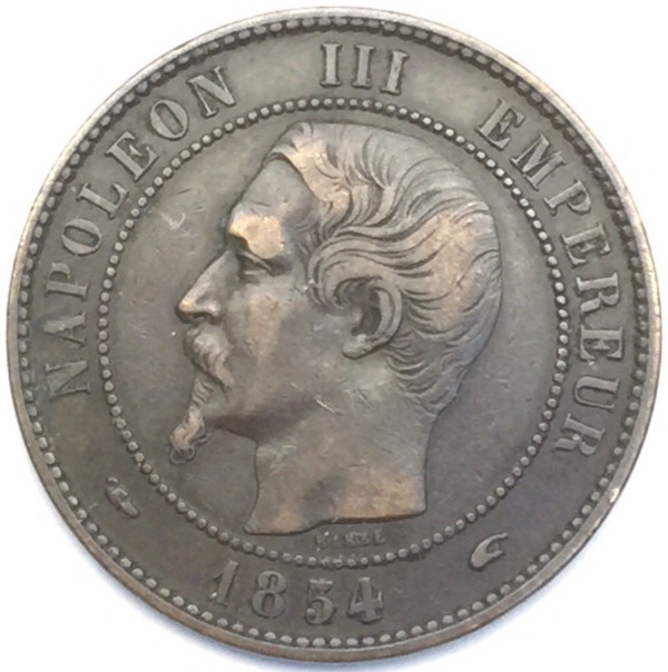 Napoleon III 10 centimes 1854 A