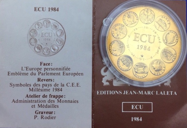 Médaille bronze, Europa Ecu 1984
