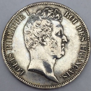 5 francs Louis Philippe I tranche en creux 1830 A