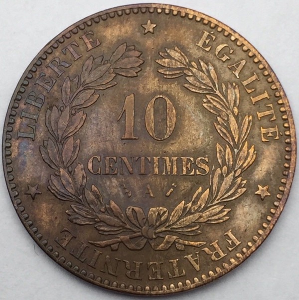 Ceres 10 centimes 1883 A bronze