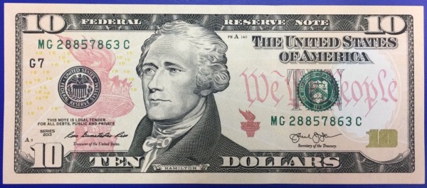 Etats-Unis, Billet de 10 dollars, 2013, Chicago, NEUF