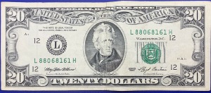 Etats-Unis, Billet 20 dollars San Francisco 1993, Andrew Jackson