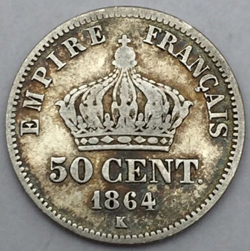 Napoléon III 50 centimes 1864 K