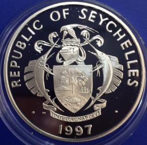 Seychelles 25 Rupees 1997 Diana argent