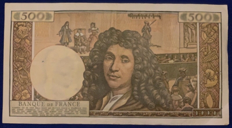 500 Francs Molière 8-1-1965 D21