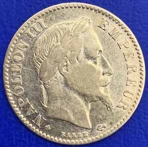 10 Francs or Napoléon III Tête Laurée 1868BB