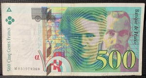 500 Francs Pierre et Marie Curie 1995