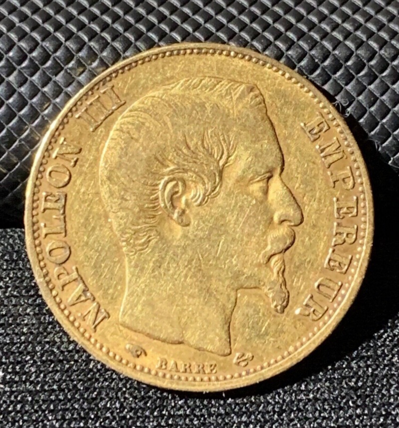 20 francs or Napoléon 3 1856A