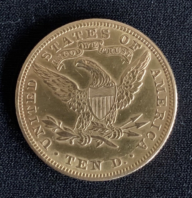 10 dollars or Liberty 1881, Etats-unis