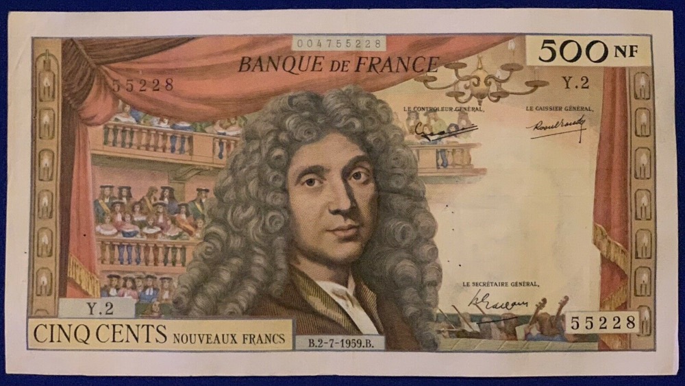 500 Francs Molière 2-7-1959 Y.2