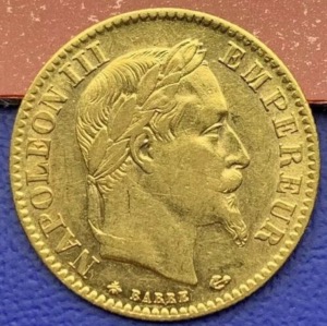 10 Francs Or Napoléon III Tête Laurée 1868 A